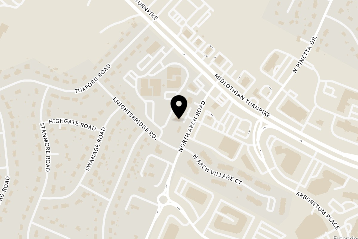 Map showing the location of Basically Halal on 316 N Arch Rd Ste A in North Chesterfield